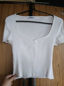 ZARA WOMEN SWEETHEART NECK TOP