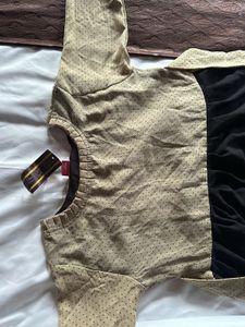 Elegant Olive Green &amp; Black Polka Dot Kurta – Styl