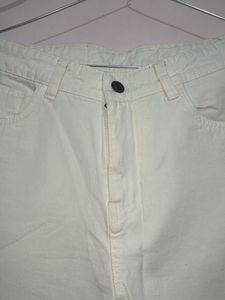 White Straight Leg Jeans