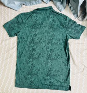 Green Floral Polo Shirt