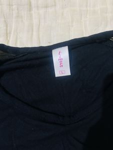 Black Sheer Sleeve Top