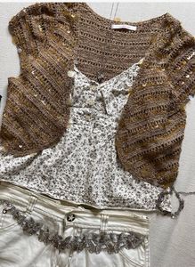 Y2k Sequins Top Shrug