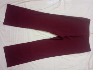 Burgundy Split Hem Pants