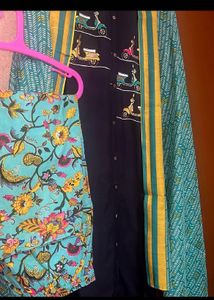 Charcoal Kurta Sets &amp; Printed Dupatta