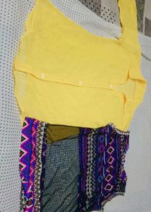 Colorful Bohemian Style Tank & Top Set