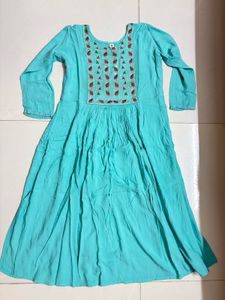 Aqua Aalia Cut Embroidered Kurta