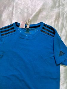 Adidas Blue Training T-Shirt Climachill