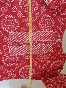 Bandhani Print &#34;Yufta&#34; Cotton Kurta Set
