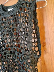 Brand New Black Mesh Top