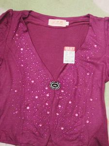 Purple Embellished Top