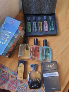 Genuine Leather Unisex Backpack And Perfume Set