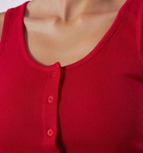 Red Button Tank Top (item 40)