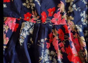 Floral Navy Blue Dress