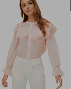 Full Sleeve Front Ruffle Top