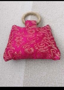 Brand New Pink Brocade Mini Bag