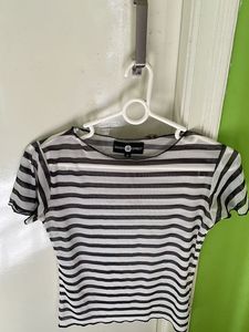 Sheer Striped Top
