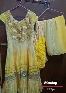 Yellow Embroidered Kurta Set