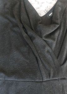 Black Solid Bodycon Dress
