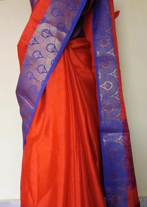 Beautiful Silk Saree with Blue Colour Zari work