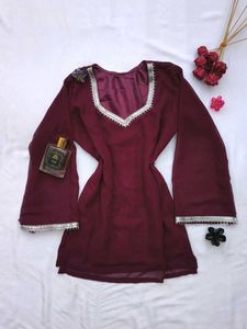 Vintage Georgette Corset Kurti 🫶🏻