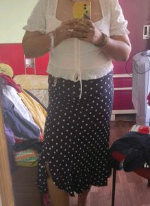 Polka Dot Ruffle Skirt