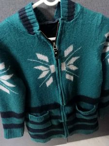 WOMENS NEW Green  Hooded Knit Jacket