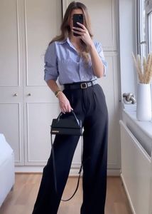 Zara Trouser Pant Navy Blue
