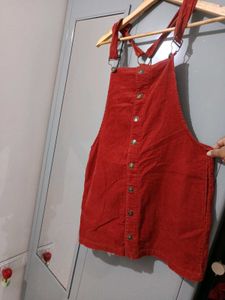 😍Red Corduroy Button-Down Dress😍