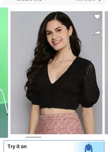 NEW BLACK CROP TOP ON SALE