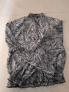 Western top - Black And White Stripes