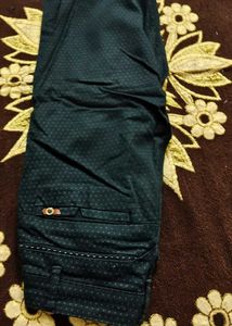 Navy Polka Dot Casual Pants