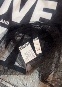 Love graphic Mesh top