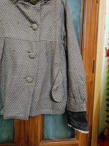 🇳🇿💫💗Cute Brown Buttoned Hooded Coat