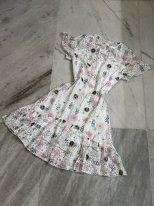 Floral Print Lace Dress