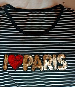 I Love Paris Striped Top