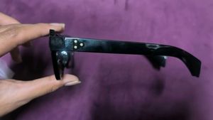 Stylish Black Sunglasses with yellow glasses