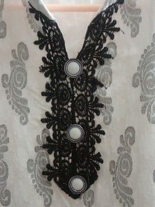 Transparent Lace designed white Kurti only needs ironing. Not much used just kept aside. No Flaws.