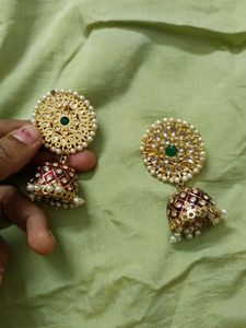 Kundan Jhumka Earrings