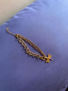 Gold Dragonfly Pendant Bracelet