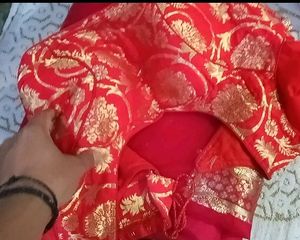 Brand New Red Saree