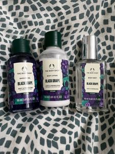 The Body Shop Black 3 piece Grape Set