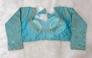 Embroidered Blue Blouse