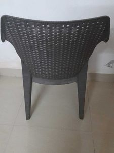 Brown Plastic Wicker Chair