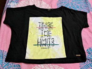 Roadster Typographic Black Tshirt