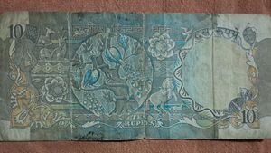 10 Rupees Peacock Note For Sale