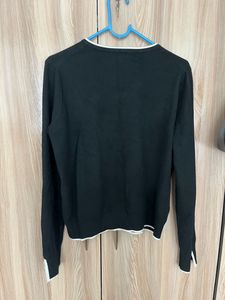 Mango Contrast Trim Cardigan