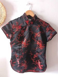 Chinese Mandarin Collar Silk Satin Top