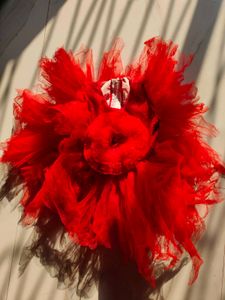 Cherry Red 🍒 ♥️ Frock For Girl