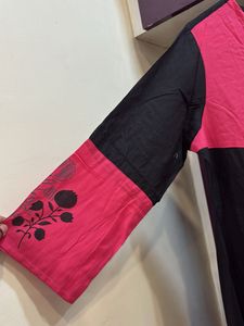 Elegant Black &amp; Pink Kurta