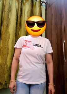 Diesel White Logo Tee